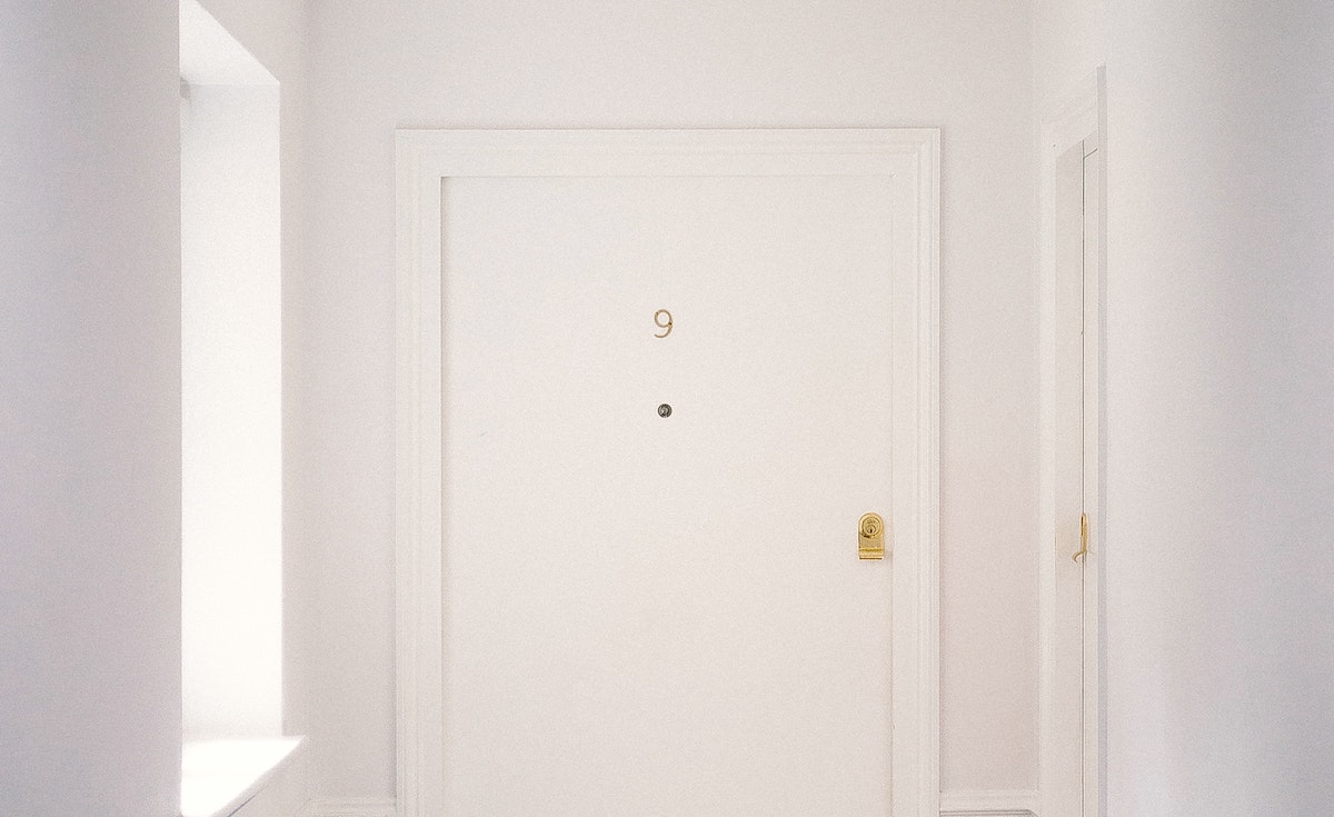 white classic door